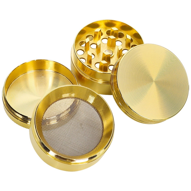 ที่บดสมุนไพร 40มม. 50มม. 55มม. 63มม. Grinder 4 ชั้น 63mm สีทึบ วัสดุโลหะ บดได้ละเอียด พกพาสะดวก พร้อมส่งจากไทย