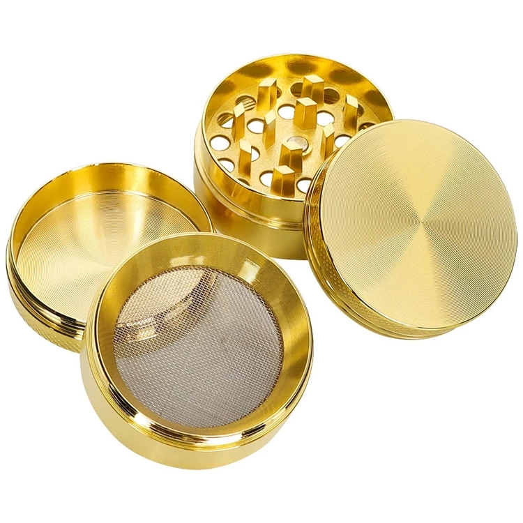 ที่บดสมุนไพร 40มม. 50มม. 55มม. 63มม. Grinder 4 ชั้น 63mm สีทึบ วัสดุโลหะ บดได้ละเอียด พกพาสะดวก พร้อมส่งจากไทย