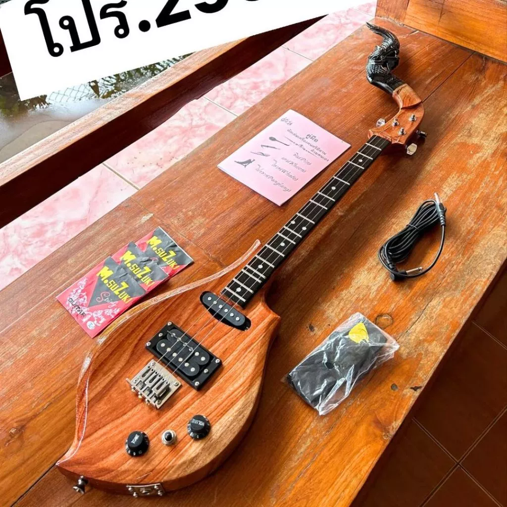 โปรเด็ดสุดพิเศษพิณไฟฟ้า3คอนแท็คสเปคสูงแถมฟรีสายสะพายปิคคู่มือสายแจ็ค
