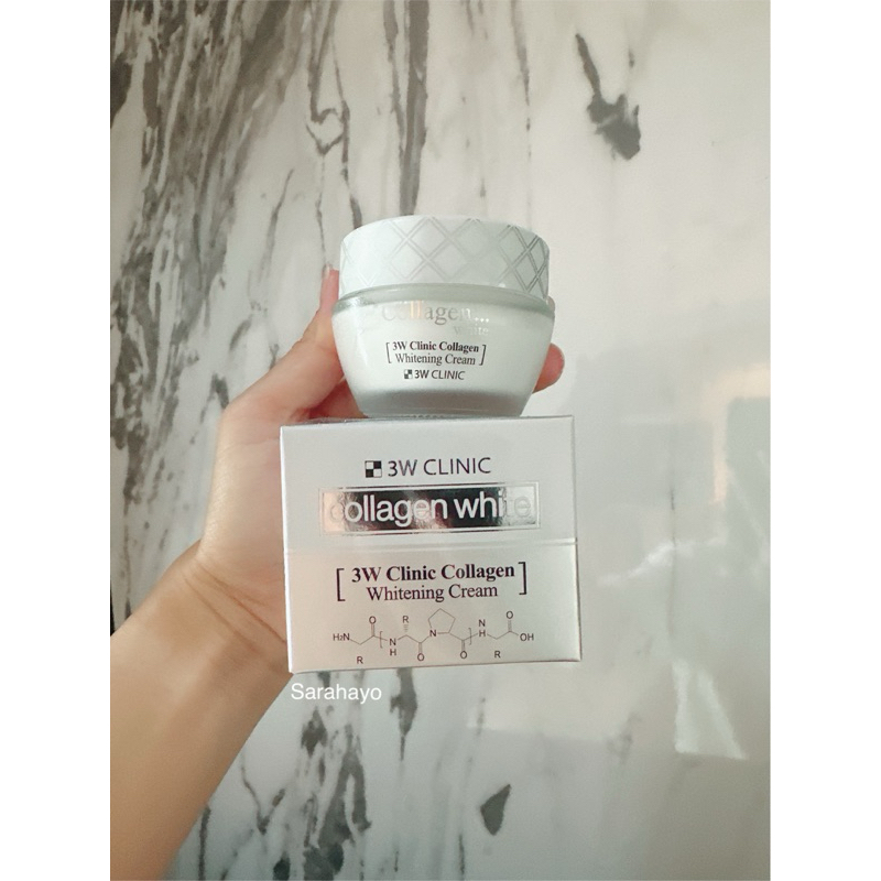 3W Clinic Collagen White Whitening Cream 60ml. ของแท้