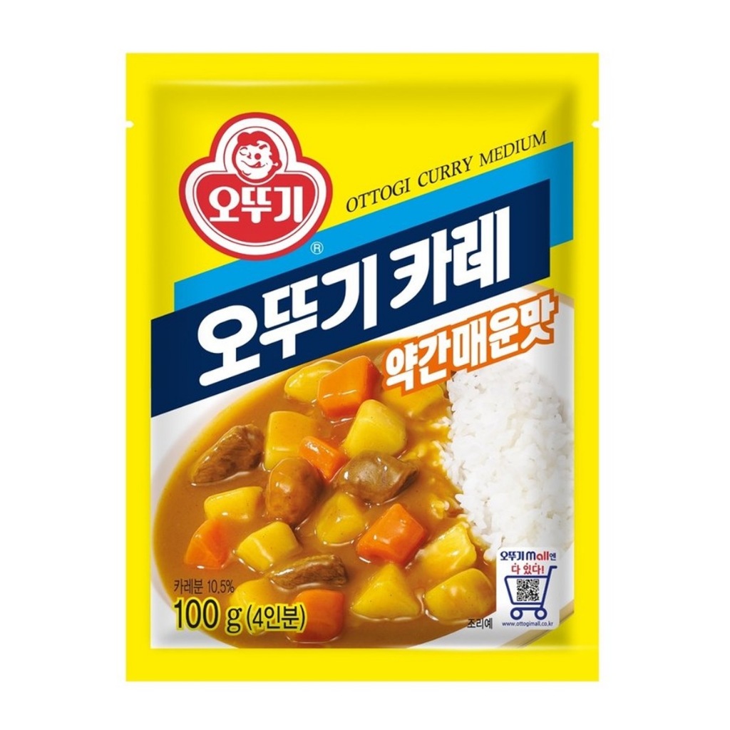 [ของแท้] 오뚜기카레약간매운맛 Ottogi Curry Powder Medium Hot (ผงแกงกะหรี่ เผ็ดปานกลาง) 100g