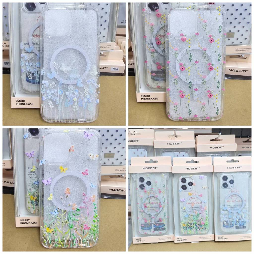 "พร้อมส่ง"เคสMobest ดอกไม้ เคสแม่เหล็ก รองรับรุ่น 12Promax/13Promax/14Promax/15Promax