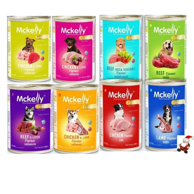 Mckelly Gold อาหารเปียกสุนัข อาหารกระป๋อง แมคเคลลี่ 400 กรัม*24กระป๋อง