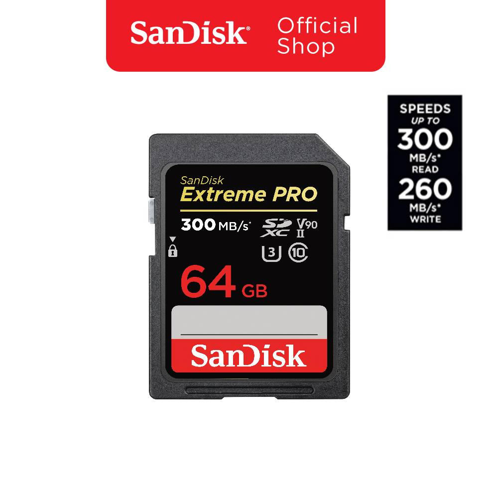 SanDisk Extreme PRO SDHXC UHS-II Cards 64 GB / Speed 300 MB/s (SDSDXDK_064G_GN4IN)
