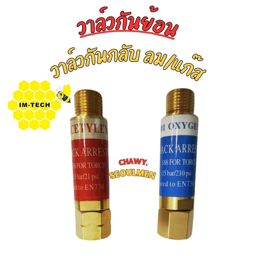วาล์วกันย้อน วาล์วกันกลับ ลม/แก๊ส ยี่ห้อ IMTECH อุปกรณ์เซฟตี้เพื่อความปลอดภัย
