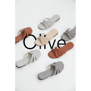 (มีส่งด่วน) Olive 5 สี รองเท้าแตะเสริมฟองน้ำพิเศษนุ่มหนา สาย…