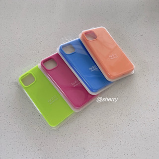 Supercase i7P-i15promax Silicone Case เคสซิลิโคน ลบรอยเปื้อนได้ บุกำมะหยี่ สีส้ม