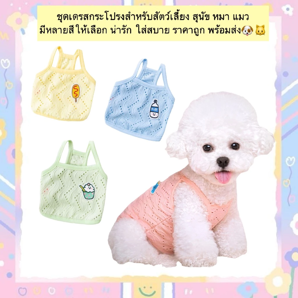 AL-885 ชุดเดรสกระโปรงสําหรับสัตว์เลี้ยง สุนัข หมา แมว มีหลายสีให้เลือก น่ารัก ใส่สบาย ราคาถูก พร้อมส่ง🐶🐱