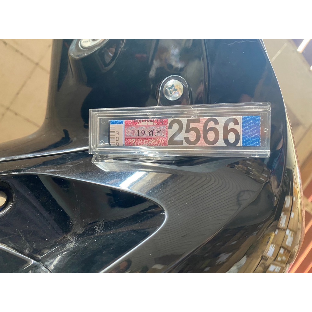 กรอบใส่พรบ.อะคริลิคแท้สำหรับรถมอเตอร์ไซค์ กรอบภาษีมอไซ พรบ. กรอบป้ายพรบ. ป้ายภาษี กรอบกันน้ำ ทนแดด ไม่เหลือง สี่เหลี่ยม - รูปที่ 2