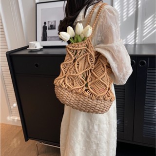 กระเป๋าสาน Holly กระเป๋าสะพายข้างแฟชั่นสำหรับผู้หญิง (A473)