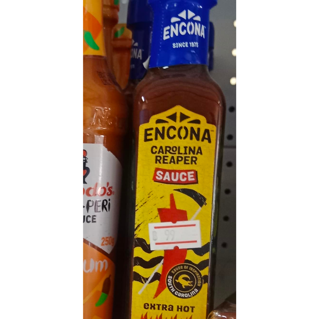 ENCONA * YELLOW LABEL * Carolina Reaper Extra Hot Pepper Sauce - YELLOW LABEL Chilli / Chile 142ml