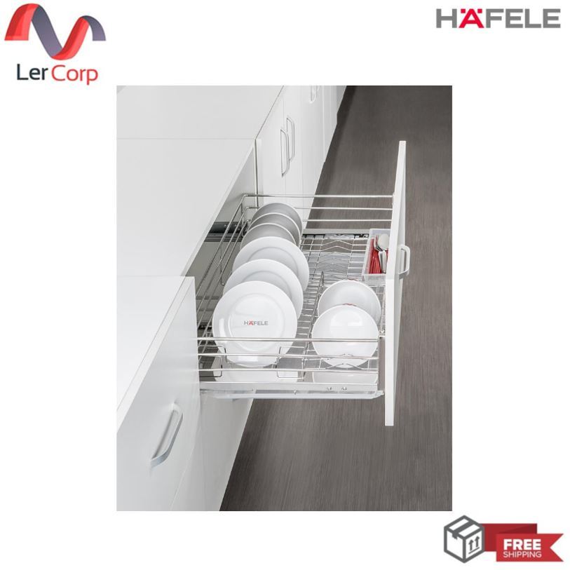(Hafele) ชุดตะแกรงคว่ำภาชนะ แบบดึงหน้าบาน สำหรับตู้ขนาด 800 มม. (495.35.091)