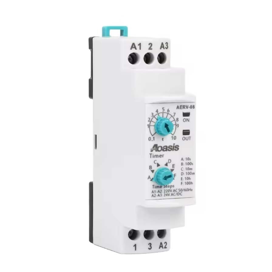 ERV-08 AERV-08 Multi Function Delay Timer Relay ดีเลย์ ไทเมอร์ รีเลย์ ปรับเวลาได้ 220V 24V AC DC