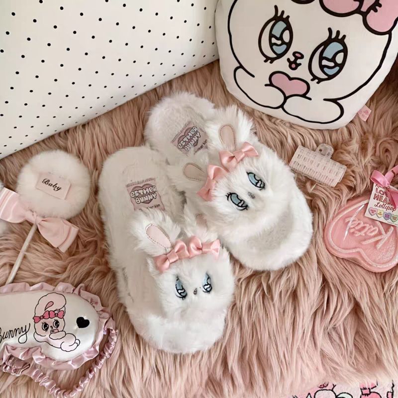 Esther bunny x sheep puff - slipper shoes รองเท้าสลิปเปอร์ สําหรับใส่ในบ้าน