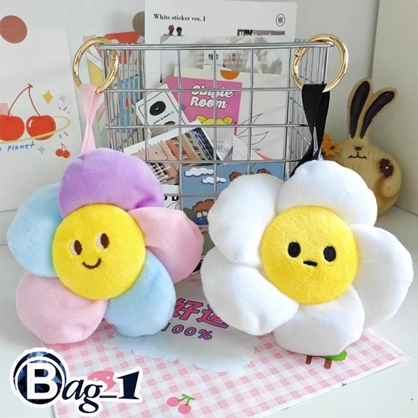 bag_1(BAG1993) พร้อมส่ง พวงกุญแจดอกไม้สุดเวอร์วัง จี้ตุ๊กตา