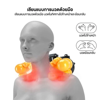 เครื่องนวดคอ บ่า เอว หลัง ขา ปรับแรงนวดได้ 6 ฟังก์ชั่น ประคบร้อนไฟฟ้า เครื่องนวดไฟฟ้า หมอนนวด เบาะนวดอเนกประสงค์