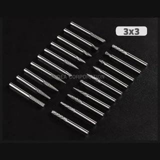 หัวเจียรคาร์ไบด์ แกน3มิล หัวโต3มิล - Carbide Rotary Files