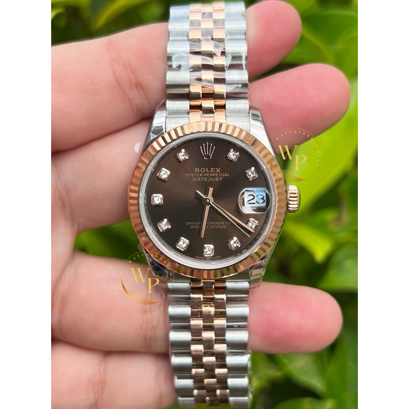 Rolex Datejust 31mm. Chocolate 2k Rosegold  Top Swiss (พร้อมกล่อง)