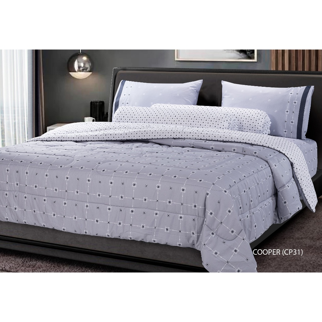 STEVENS  ชุดเครื่องนอน ดีไซน์ COOPER รุ่น COTTON FRESH SATEEN ทอ 450 เส้นด้าย