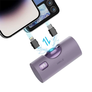 [ของแท้/ประกัน1ปี] iWALK LinkPodX พาวเวอร์แบงค์เปลี่ยนหัวได้ (Type-C & Lightning) 5000mAh 2-in-1 รองรับมือถือได้ทุกรุ่น