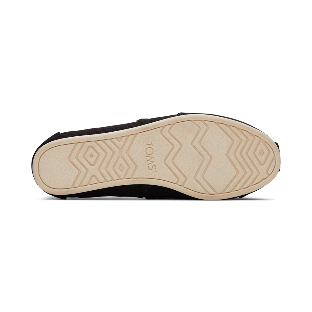TOMS รองเท้าลำลองผู้หญิง สลิปออน รุ่น Alpargata Black Heritage Canvas (CE) รองเท้าลิขสิทธิ์แท้