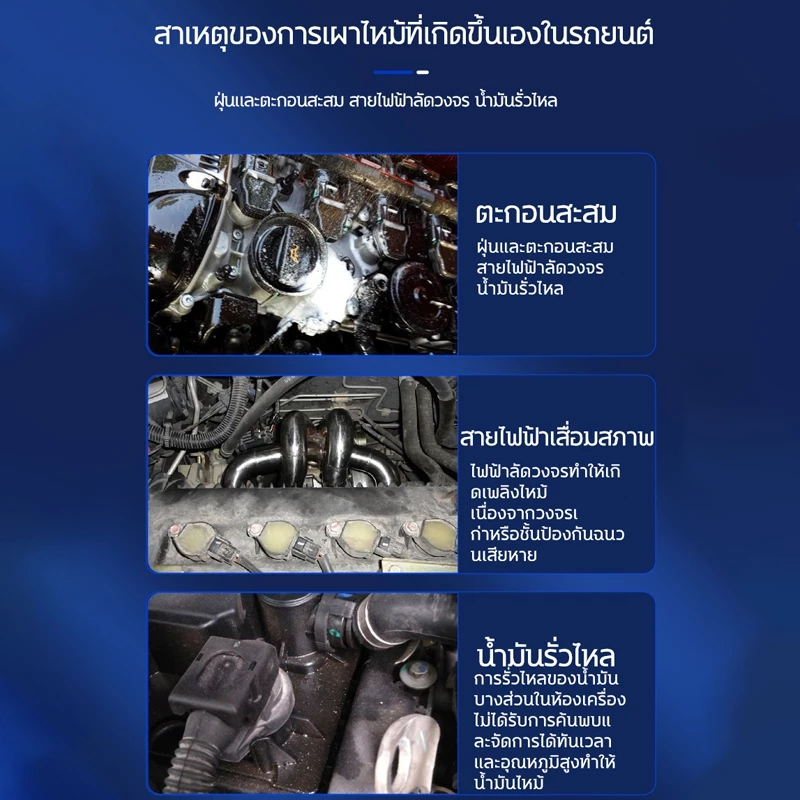 🔥ไม่ต้องล้าง🔥สเปรย์ล้างห้องเครื่อง น้ำยาล้างห้องเครื่อง สลายสิ่งสกปรก ป้องกันการเสื่อมสภาพ Engine Degreaser 1200ml thumbnail 6