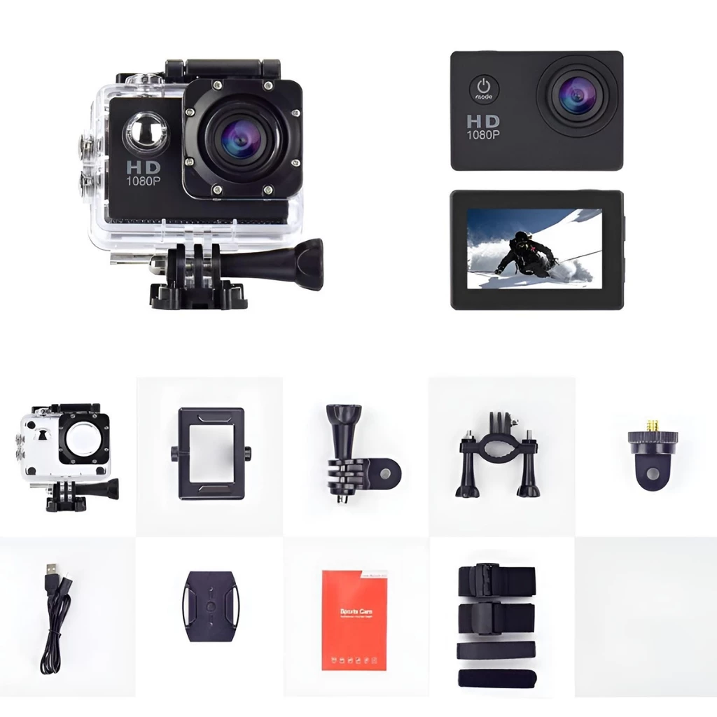 【รับประกัน 3 ป】กล้องติดหมวก Full HD 1080P ขับเดินทาง ดำน้ำ กันสั่น จอ2.0นิ้ว gopro กล้องโกโปร กล้องติดหมวกกันน็อค thumbnail 10