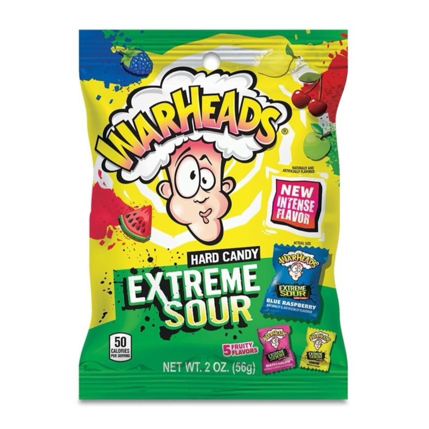 🔥 พร้อมส่งจากไทย 🔥 Warheads Extreme Sour Candy Hard Candy ลูกอมรสผลไม่เปรี้ยวจี๊ด