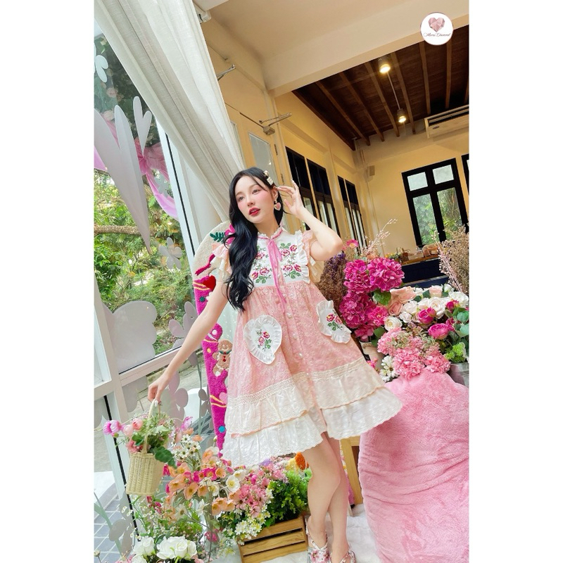 Juiciest  Peach Dress ส่งต่องานป้ายมือ2