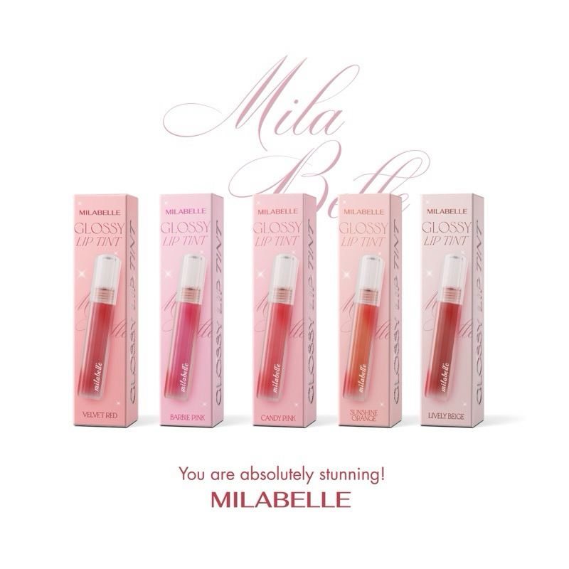 Milabelle Glossy Lip Tint มิลาเบลล์ กลอสซี่ ลิป ทิ้นท์ (แพ็คเกจใหม่ล่าสุด)