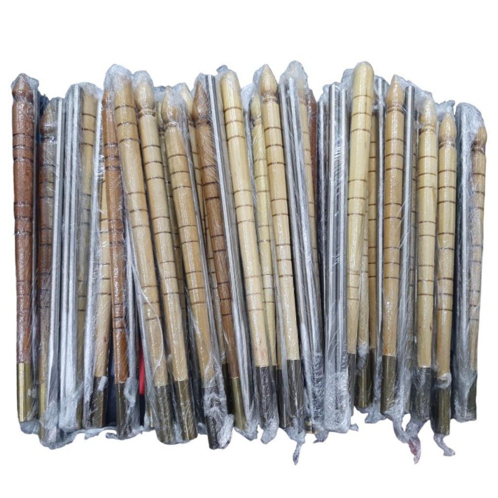 Kung(18) #ชุดด้ามไม้สักมือ 3ชิ้น  แถมฟรี เข็มมือ100เล่ม สีดำ ไดนามิค USA 10cc แถม ฟรีวาสลีนจำนวน1ขวด ราคาปกติ ฿450