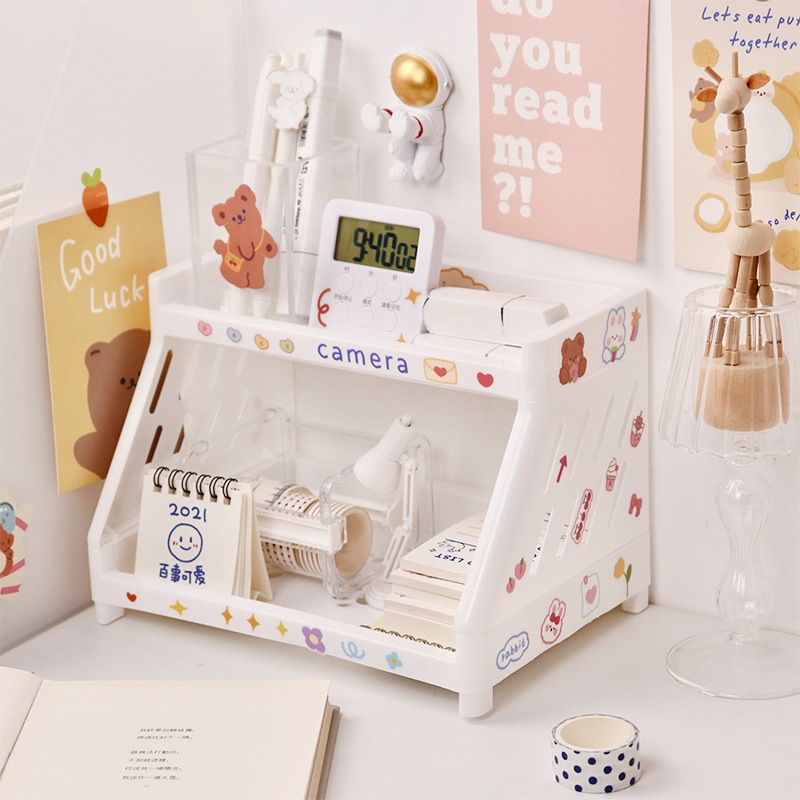 ฟรีสติ๊กเกอร์ ชั้นนวางของพลาสติก สำหรับ วางบนโต๊ะ ชั้นอเนกประสงค์ ราคา ถูกที่สุด ดีลบีเคเค แกลเลอรีภาพที่ 5