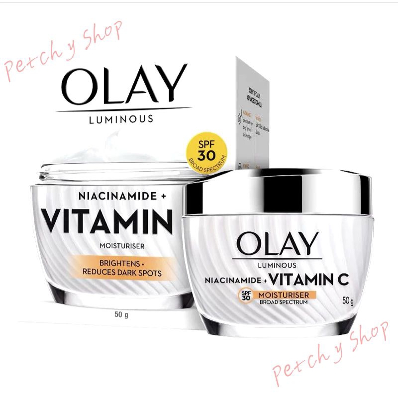 [50g.]Olay Luminous Niacinamide+Vitamin C spf30 Moisturiser โอเลย์ ลูมินัส ครีม วิตามินซี มีกันแดด – โปรปัง