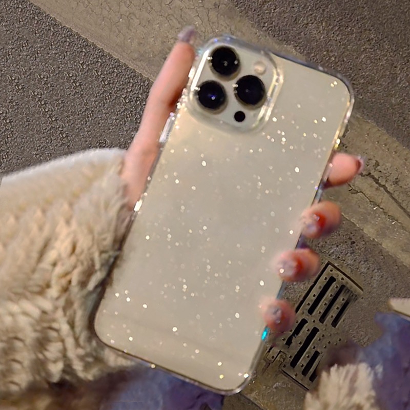เคสสำหรับไอโฟน 15 Pro Max 13 12 11 14 PROMAX เคสโทรศัพท์มือถือซิลิโคน เคสใสกากเพชร สำหรับiPhone case เคสกันกระแทก 7 plus - รูปที่ 3