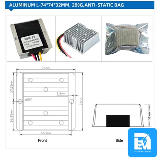 ตัวแปลงไฟ Step Down DC TO DC Converter 15-120V ไฟออก 12V 15A เต็ม สายไฟ 4 เส้น