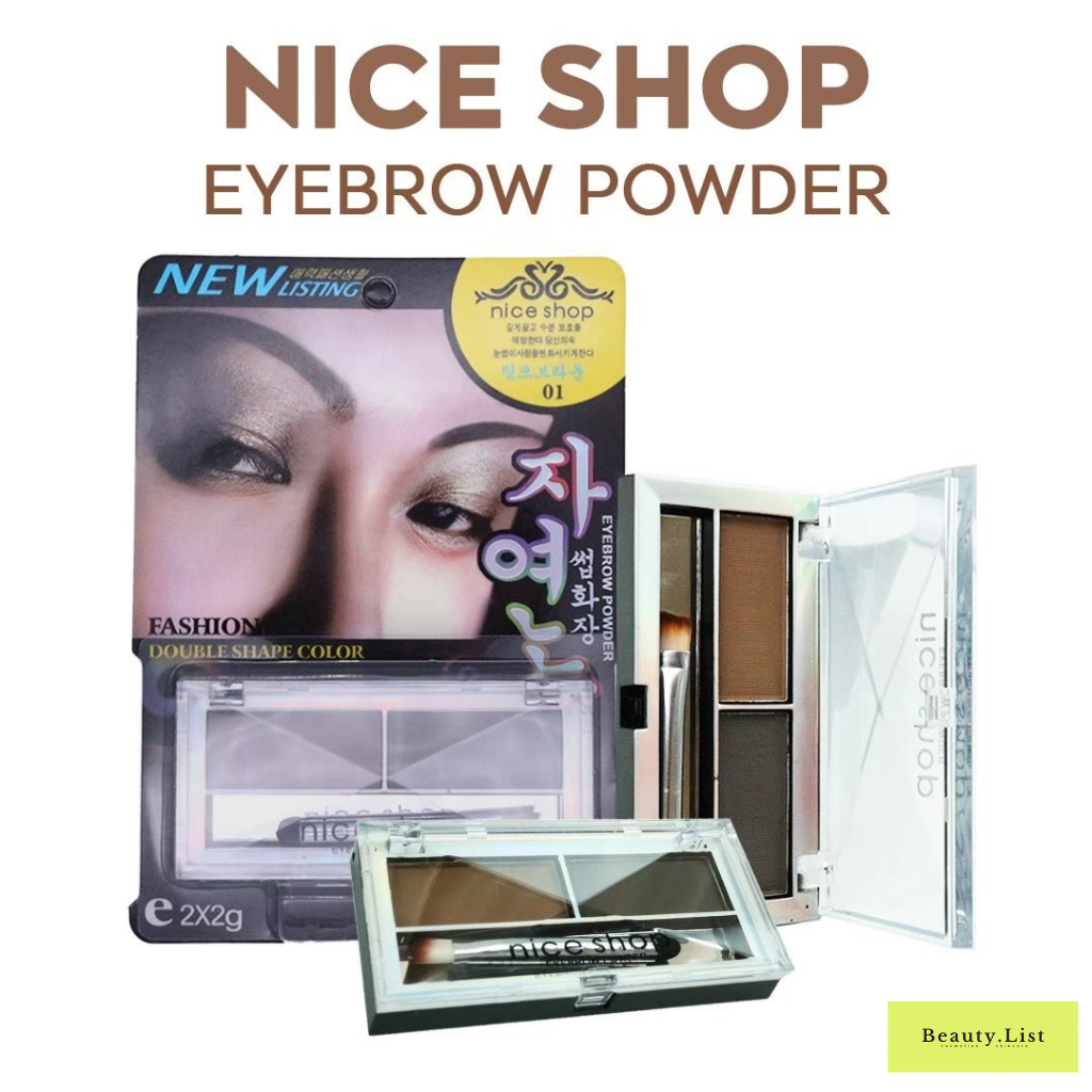 NE10-404 Nice Shop Eyebrow Powder เขียนคิ้วฝุ่น (ตลับ 2 ช่อง)