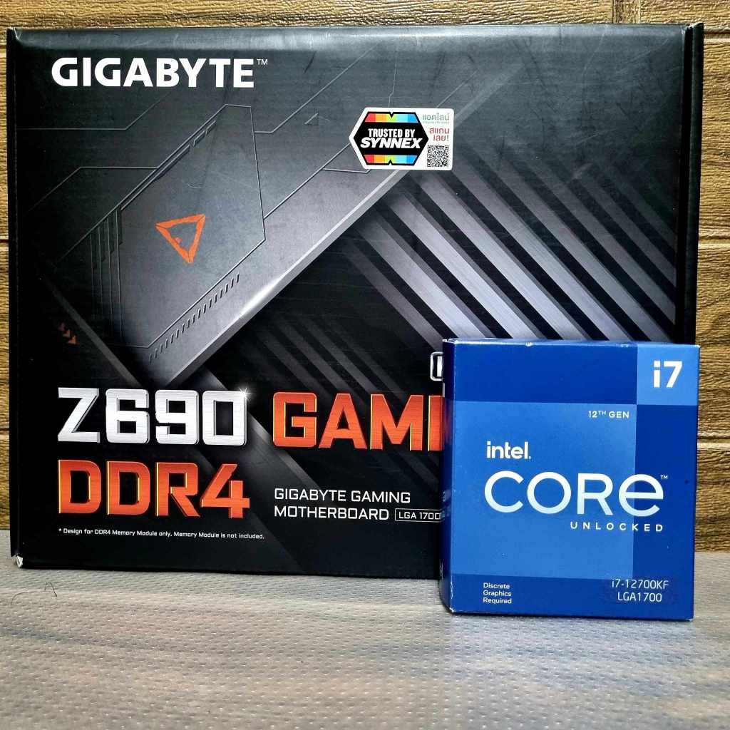 CPU (ซีพียู) INTEL CORE I7 12700KF (ระบบระบายความร้อนไม่รวมอยู่ในสินค้า) + GIGABYTE Z690 GAMING X DD