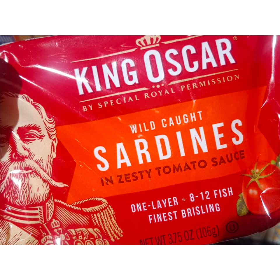 KING OSCAR Finest Wild Caught Sardines in Zesty Tomato Sauce 106g