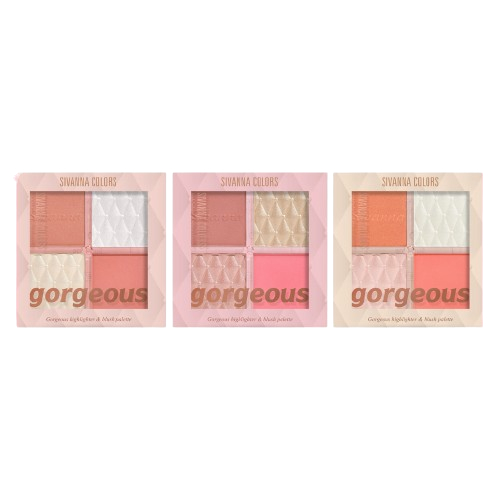 HF8112 Sivanna Gorgeous Highlighter & Blush Palette ไฮไลท์ แอนด์ บลัช 11 กรัม
