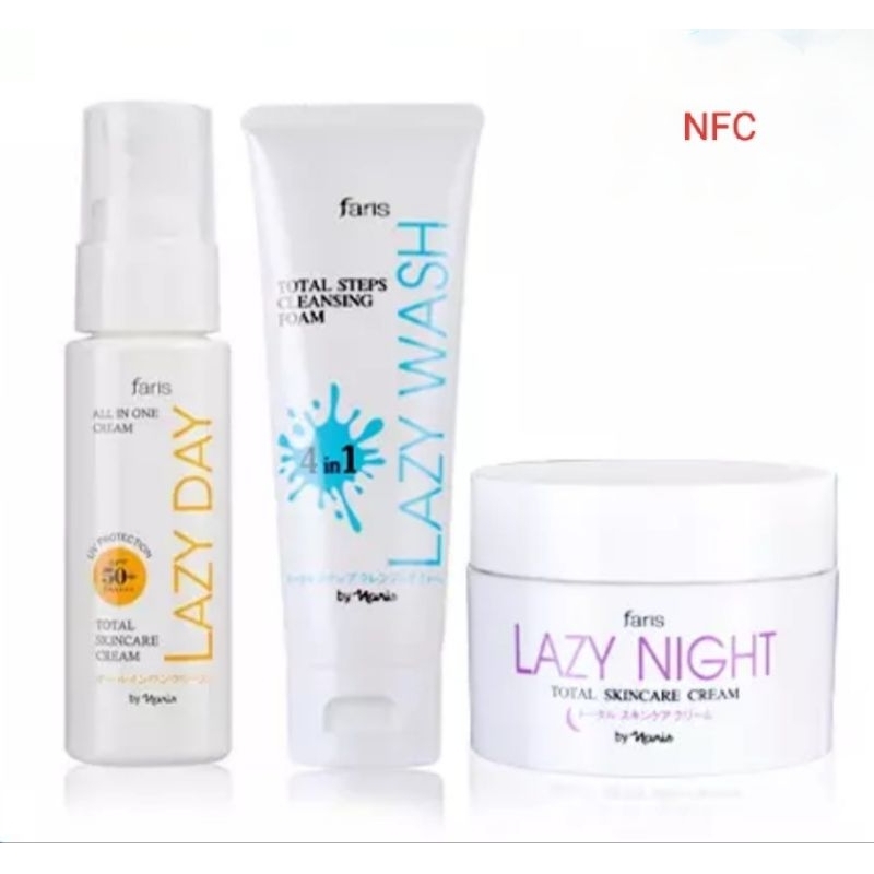 ‼️ลด 100.- ในไลฟ์‼️ ฟาริส เลซี่ เดย์ ครีมขี้เกียจ Faris Lazy Day & Night Total Skin care SPF50+ PA++++ 45 มล.  50 กรัม
