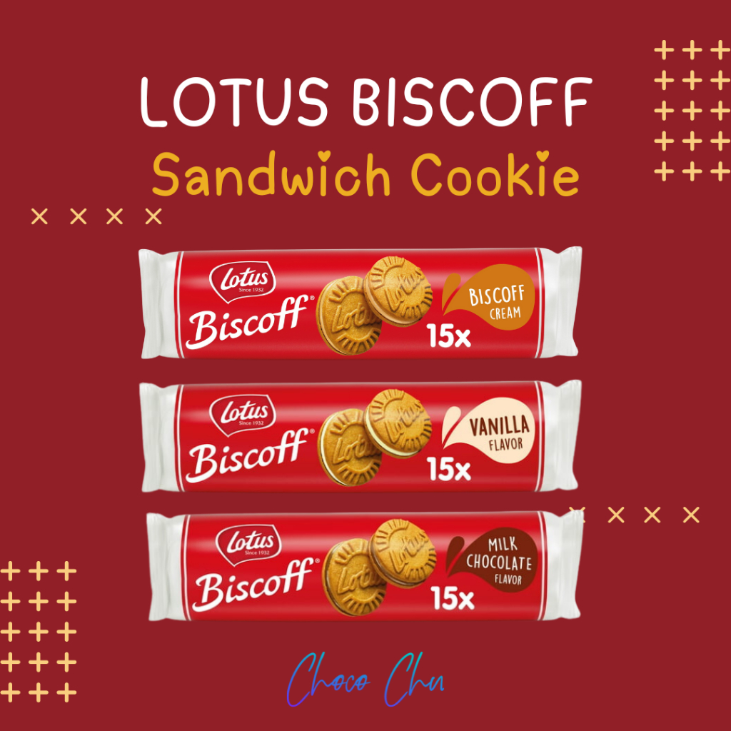 Lotus Biscoff Sandwich Cookies ของแท้ นำเข้า 1 ห่อมี 15 ชิ้น
