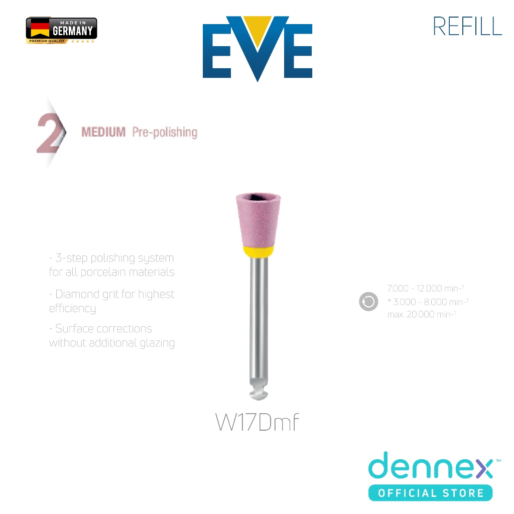 Refill หัวขัด EVE DIAPOL " W17Dmf "