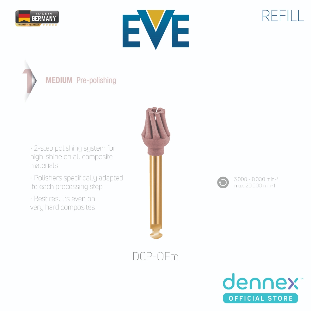 Refill หัวขัด EVE DIACOMP PLUS OCCLUFLEX RA " DCP-OFm " by Dennex