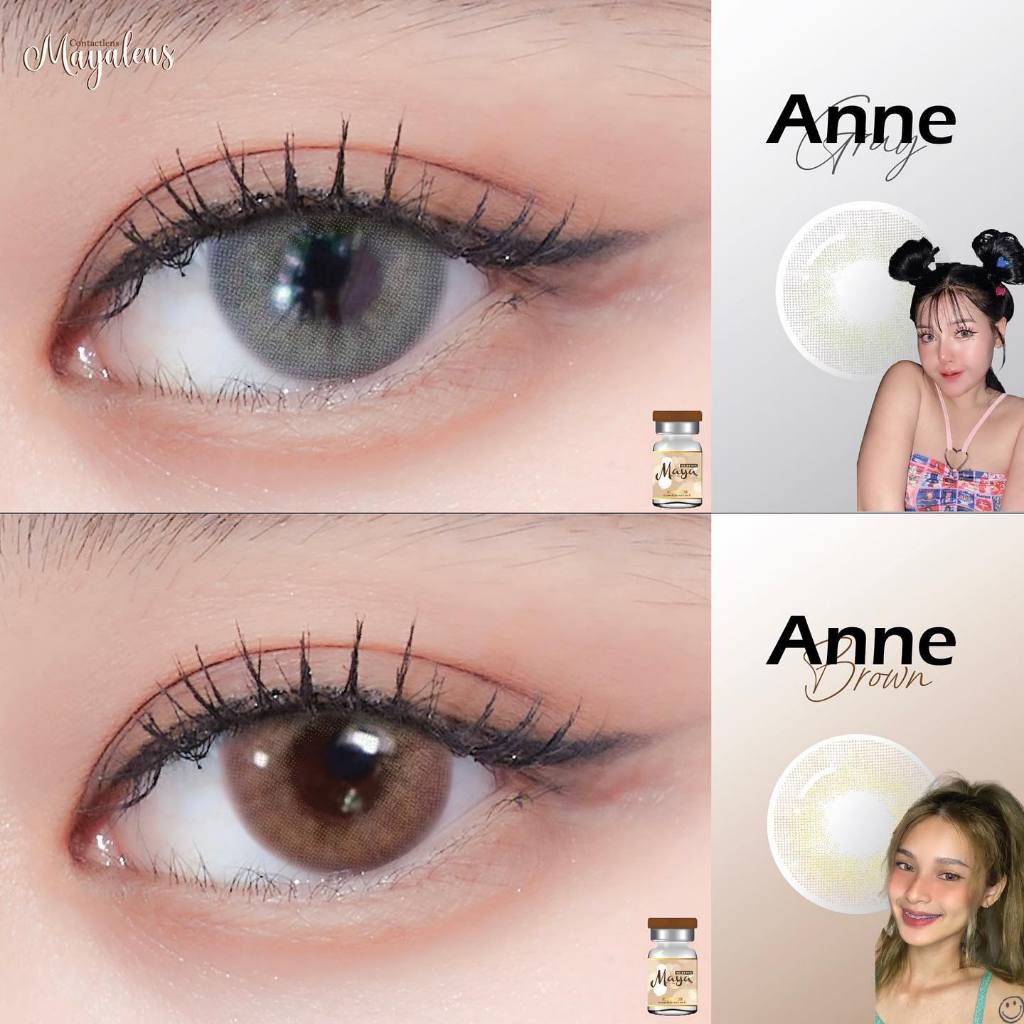 Mayalens รุ่น Anne คอนแทคเลนส์ รายเดือน ค่าอมน้ำ55%