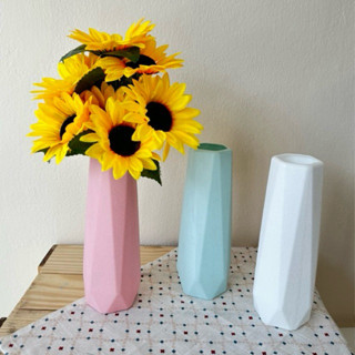 แจกันดอกไม้ 🌷 แจกันทรงสูง แจกันสีพาสเทล ของตกแต่งบ้าน แจกันส…