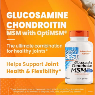 EXP 11/27 Glucosamine Chondroitin Msm with OptiMSM 120 Veggie Caps Doctor’s Best