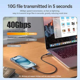 Jasoz USB C To USB C Cable 4 Gen 40Gbps 240W Data Transfer Type C Cable Fast Charging 17Pro Max