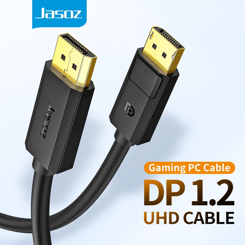 Jasoz Display Port 1.2 DP to DP Cable สายเชื่อมหน้าจอ สายเคเบิล 4k 60hz Dp 1.2 Cable 2K 144Hz For Computer Monitor