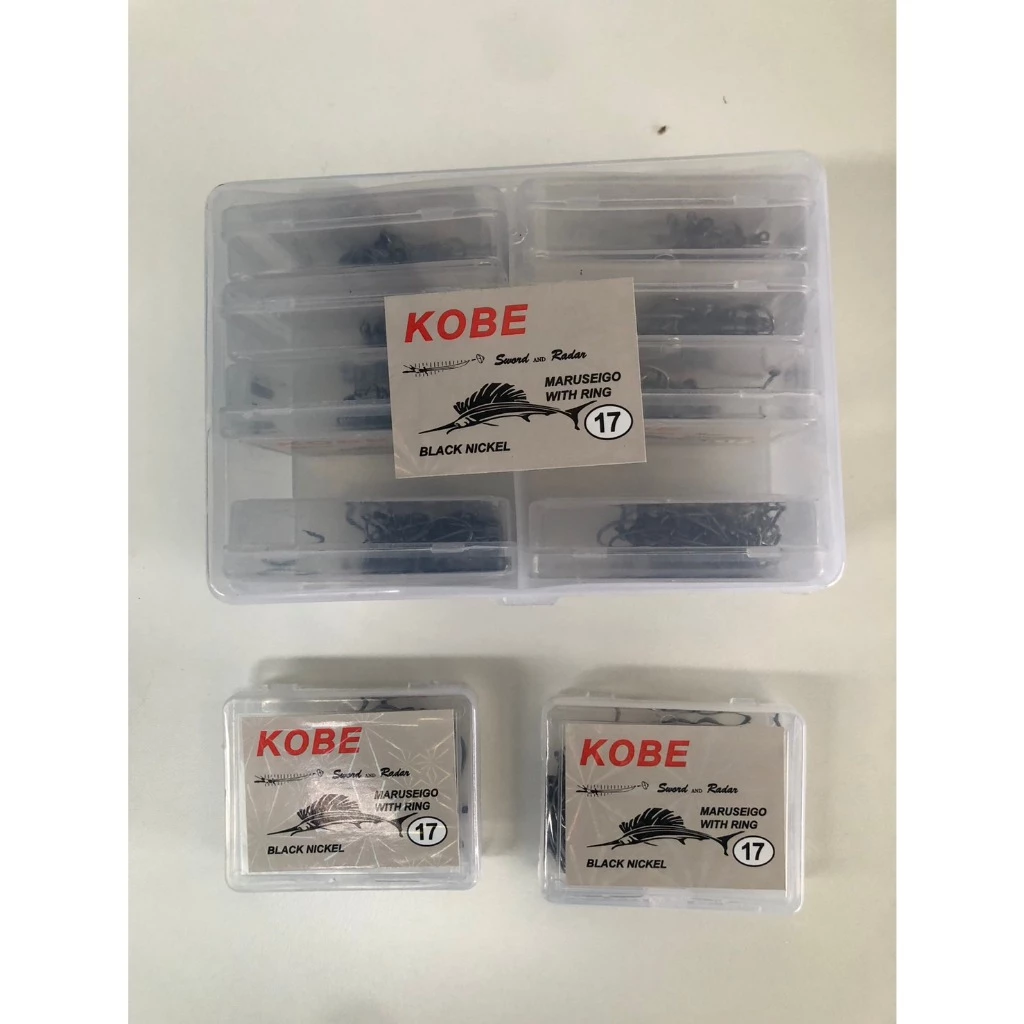 ตะขอเบ็ด เบ็ดตกปลา ตรา Kobe แบบมีรู ขายเป็นแพ็ค