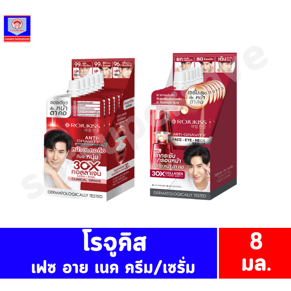 โรจูคิส เฟซ อาย เนค ครีมและเซรั่ม 8 มล.x6ซอง (กล่อง)